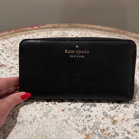 kate spade Handbags - Kate Spade Black Zip-Around Wallet